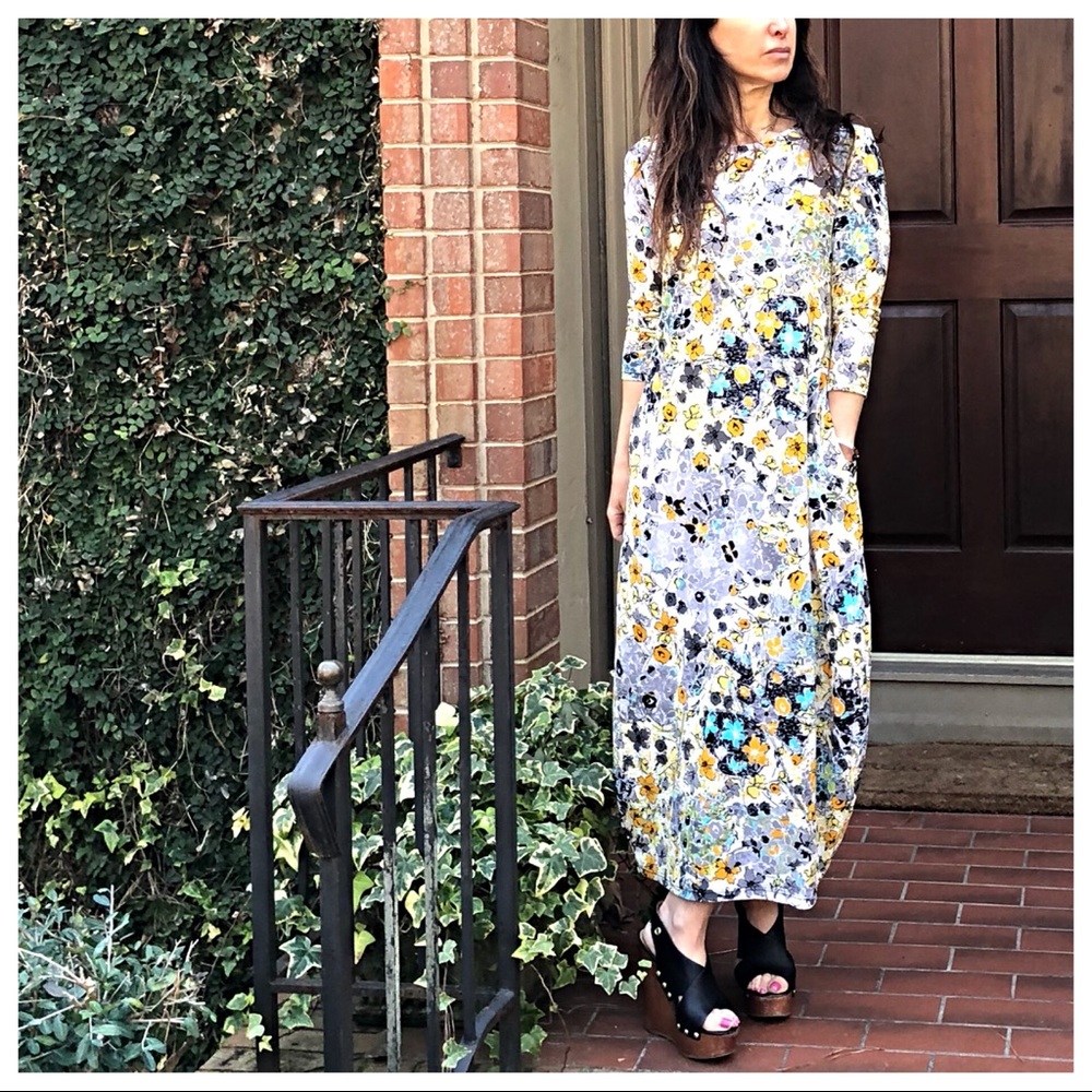 Spring floral loose fit side pockets bubble dress - Picture 3 of 8